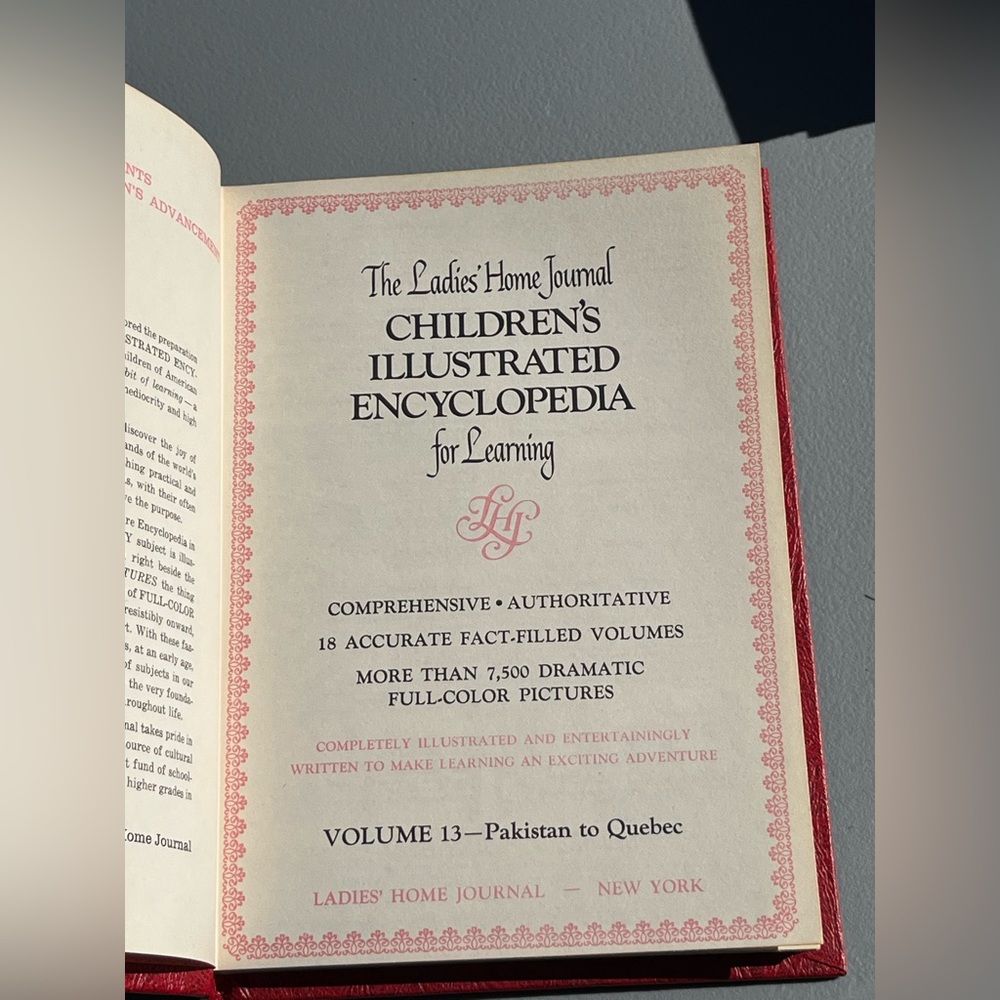 Vintage 1970 Ladies Home Journal Children's Illustrated Encyclopedia Volume 13
